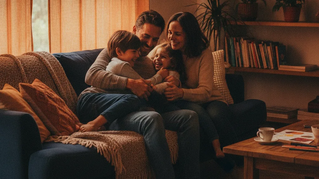 Imagem editorial sobre conexão: tempo qualidade familia