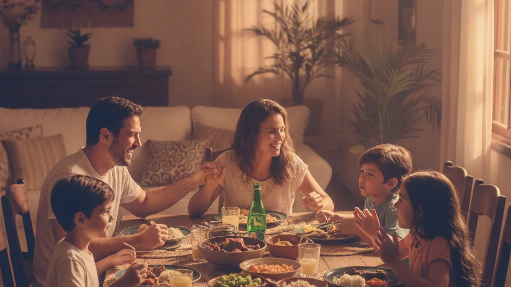 Imagem editorial sobre conexão: rituais familiares