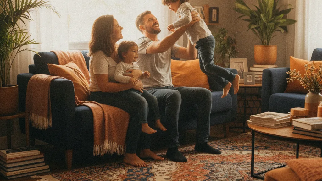 Imagem editorial sobre conexão: tempo qualidade familia