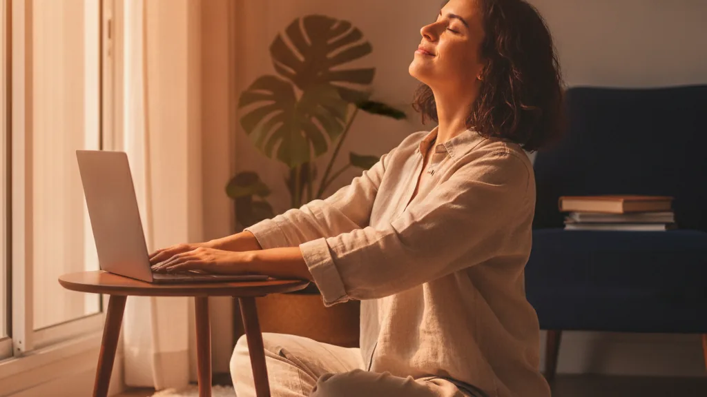 Imagem editorial sobre bem-estar: equilibrio trabalho vida