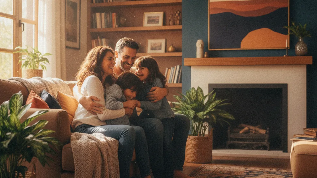 Imagem editorial sobre conexão: tempo qualidade familia