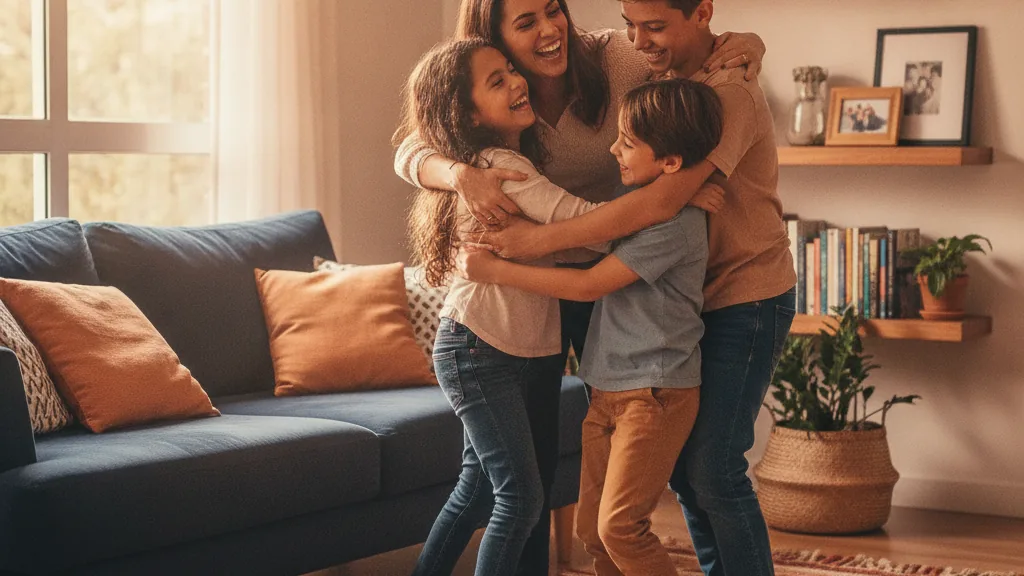 Imagem editorial sobre conexão: tempo qualidade familia