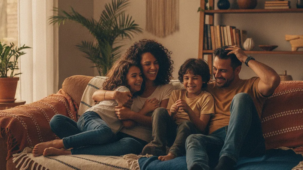 Imagem editorial sobre conexão: tempo qualidade familia
