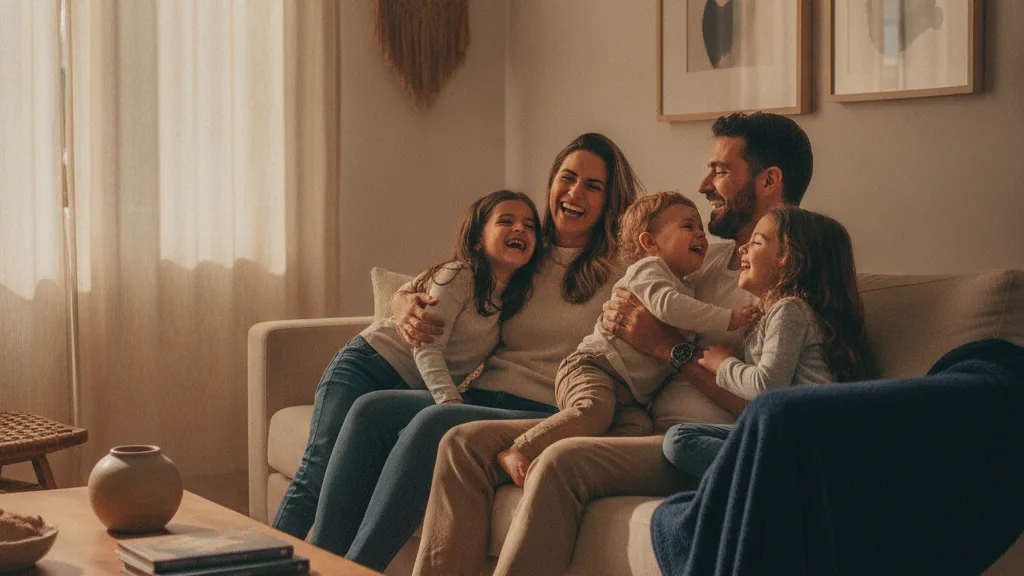 Imagem editorial sobre conexão: tempo qualidade familia