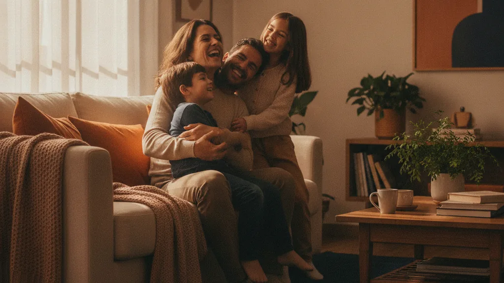 Imagem editorial sobre conexão: tempo qualidade familia