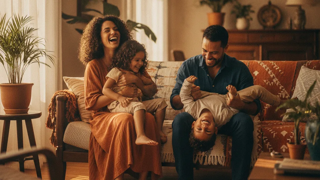 Imagem editorial sobre conexão: tempo qualidade familia