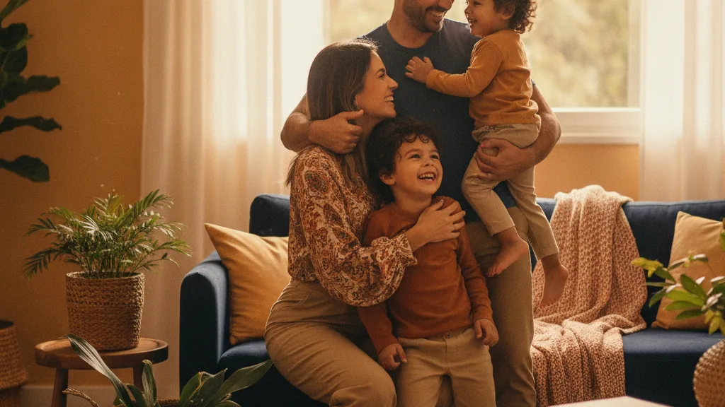 Imagem editorial sobre conexão: tempo qualidade familia